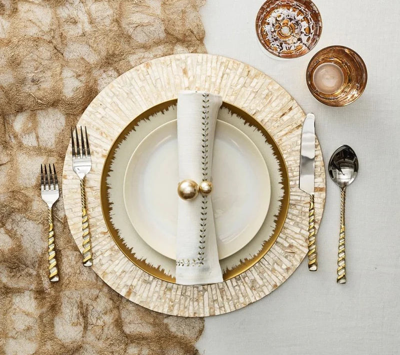 Byzantine Placemat in Ivory & Gold (Set of 4)