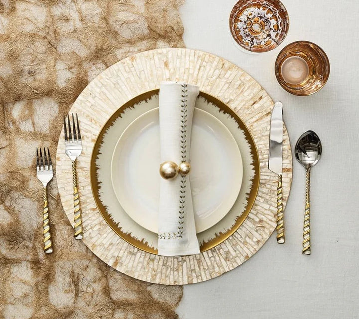 Byzantine Placemat in Ivory & Gold (Set of 4)