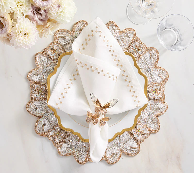 Monarch Placemat in Champagne and Crystal (Set of 4)