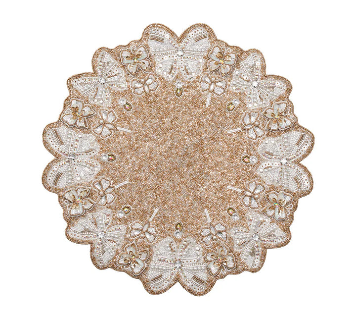 Monarch Placemat in Champagne and Crystal (Set of 4)