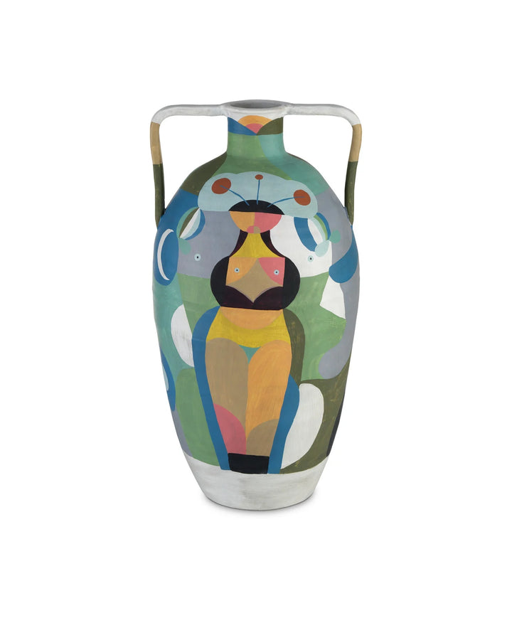 Amphora Large Multi - Colored Vase
