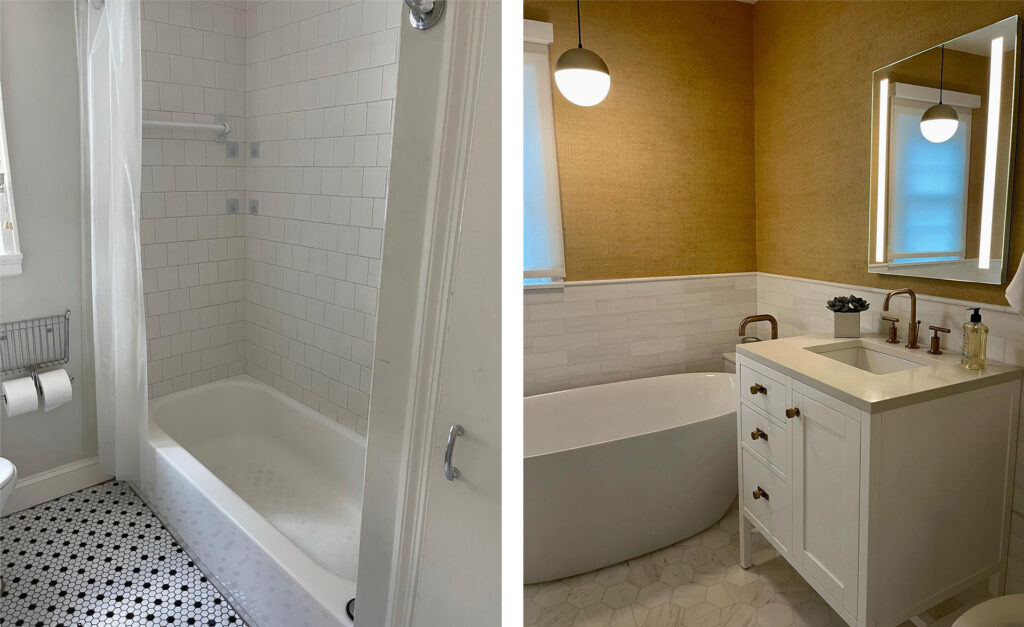 Before and After Bathroom Interior