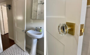 Before and After Bathroom Door